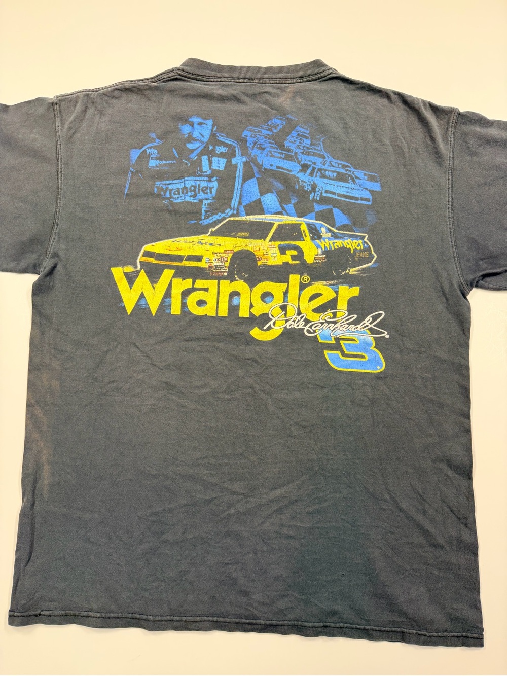 Wrangler Dale Earnhardt Men’s Black Graphic Logo Tee original size L - Picture 3 of 5